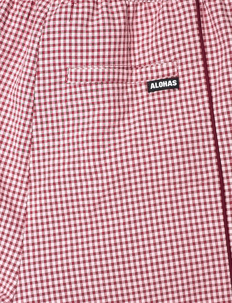 ALOHAS - Saori Checks Burgundy Shorts - casual shorts - checks burgundy - 4