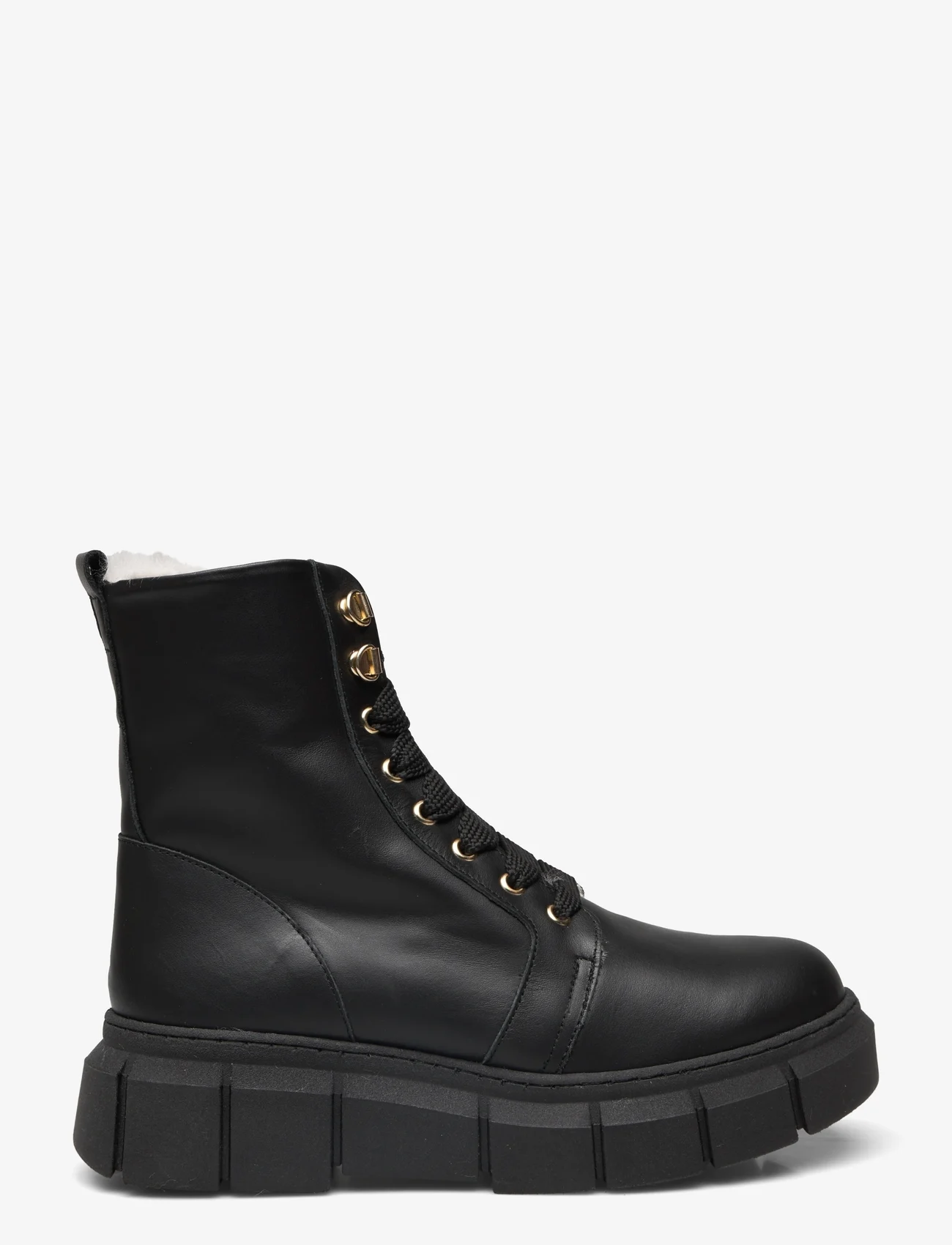 ALOHAS - Can Can Black Shearling - snøreboots - black - 1