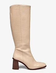 ALOHAS - East Alli Stone Beige Leather Boots - knee high boots - beige - 1