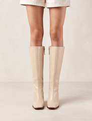 ALOHAS - East Alli Stone Beige Leather Boots - knee high boots - beige - 6
