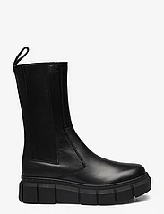 ALOHAS - Armor Black Leather Ankle Boot - flate ankelstøvletter - black - 1