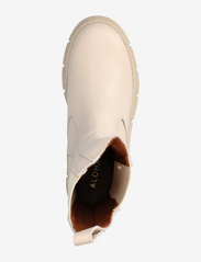 ALOHAS - Armor Black Leather Ankle Boot - flade ankelstøvler - cream - 3