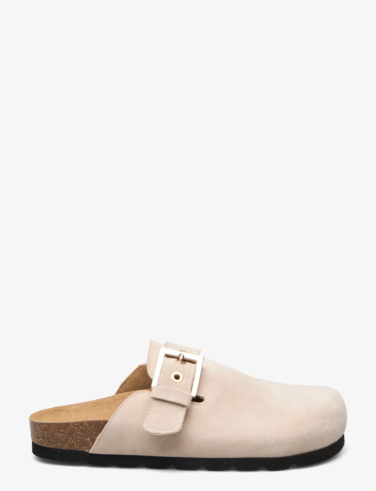ALOHAS - Cozy Suede Taupe Leather Clogs - flat mules - beige - 1