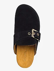 ALOHAS - Cozy Suede Taupe Leather Clogs - flat mules - black - 3