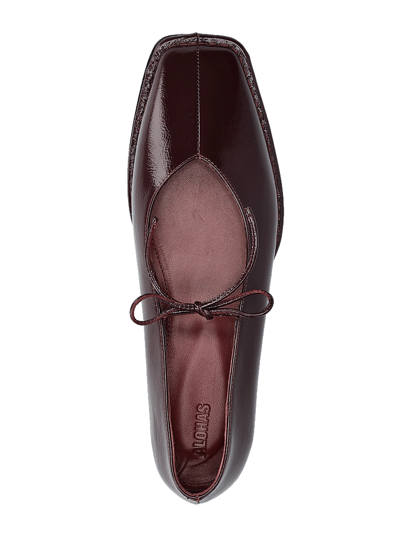 ALOHAS - Sway Burgundy Leather Ballet Flats - erilised sündmused - beet red - 4