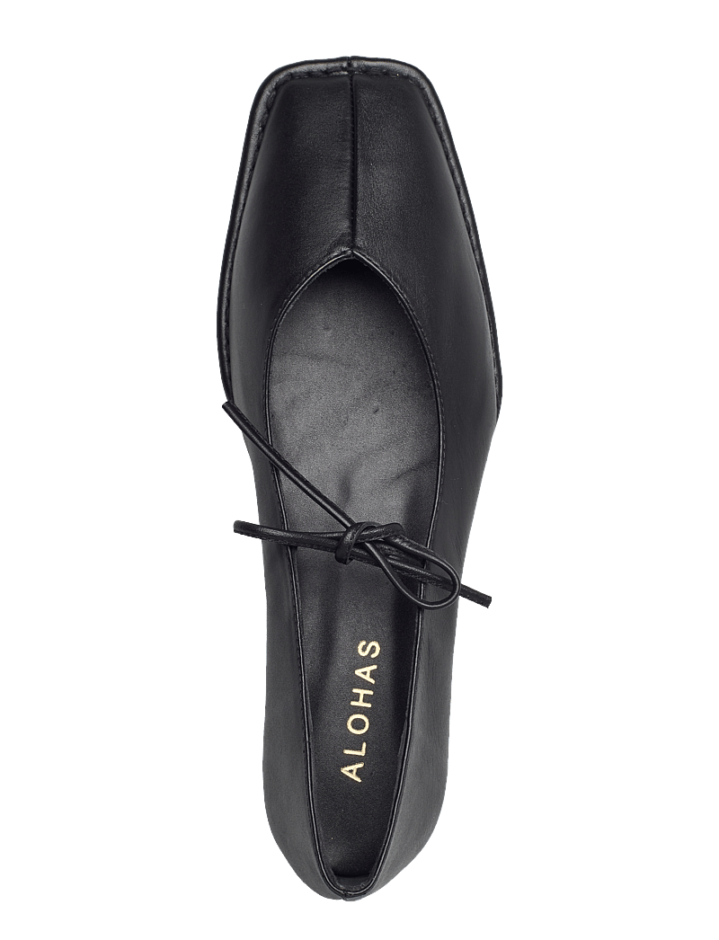 ALOHAS - Sway Red Leather Ballet Flats - særlige begivenheder - black - 3