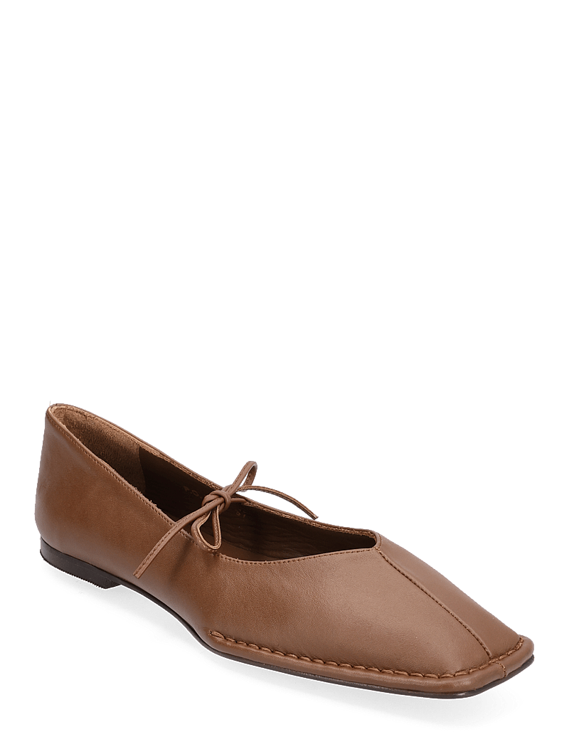 ALOHAS - Sway Burgundy Leather Ballet Flats - fyrir sérstaka viðburði - chestnut brown - 1