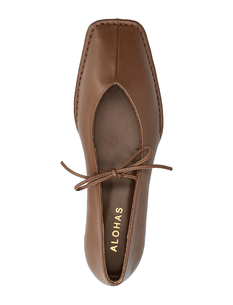 ALOHAS - Sway Burgundy Leather Ballet Flats - fyrir sérstaka viðburði - chestnut brown - 4
