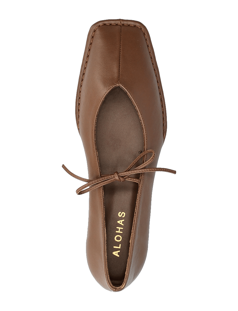ALOHAS - Sway Burgundy Leather Ballet Flats - besondere anlässe - chestnut brown - 4