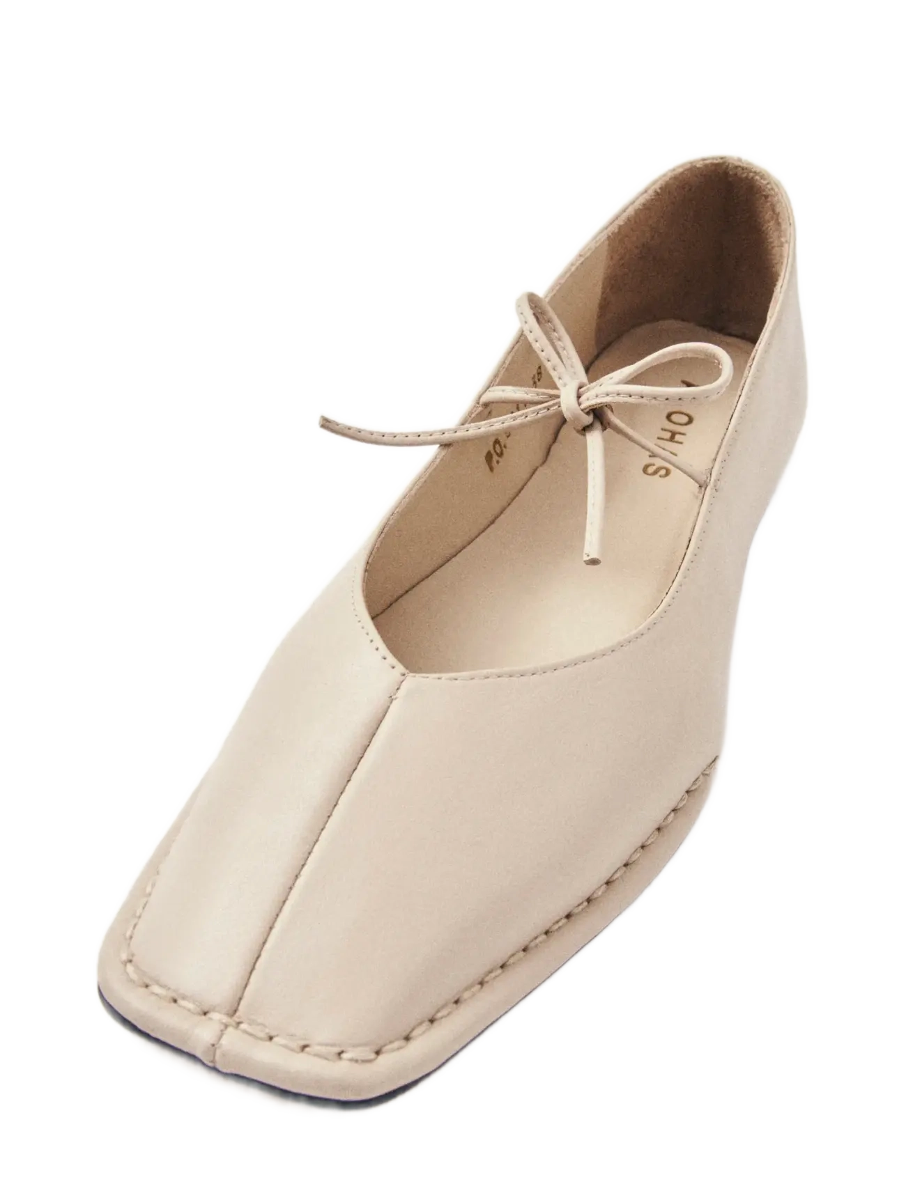 ALOHAS - Sway Burgundy Leather Ballet Flats - erilised sündmused - cream - 3
