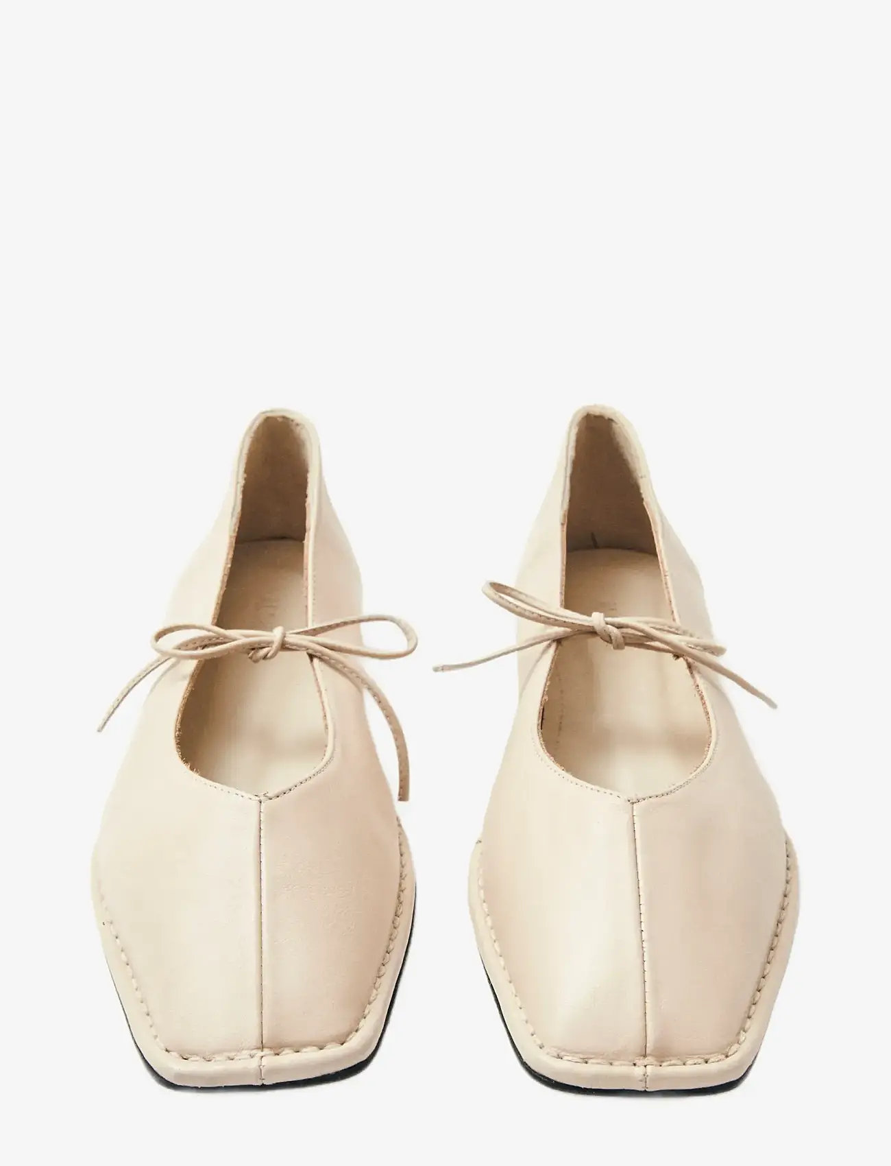 ALOHAS - Sway Burgundy Leather Ballet Flats - special occasions - cream - 4