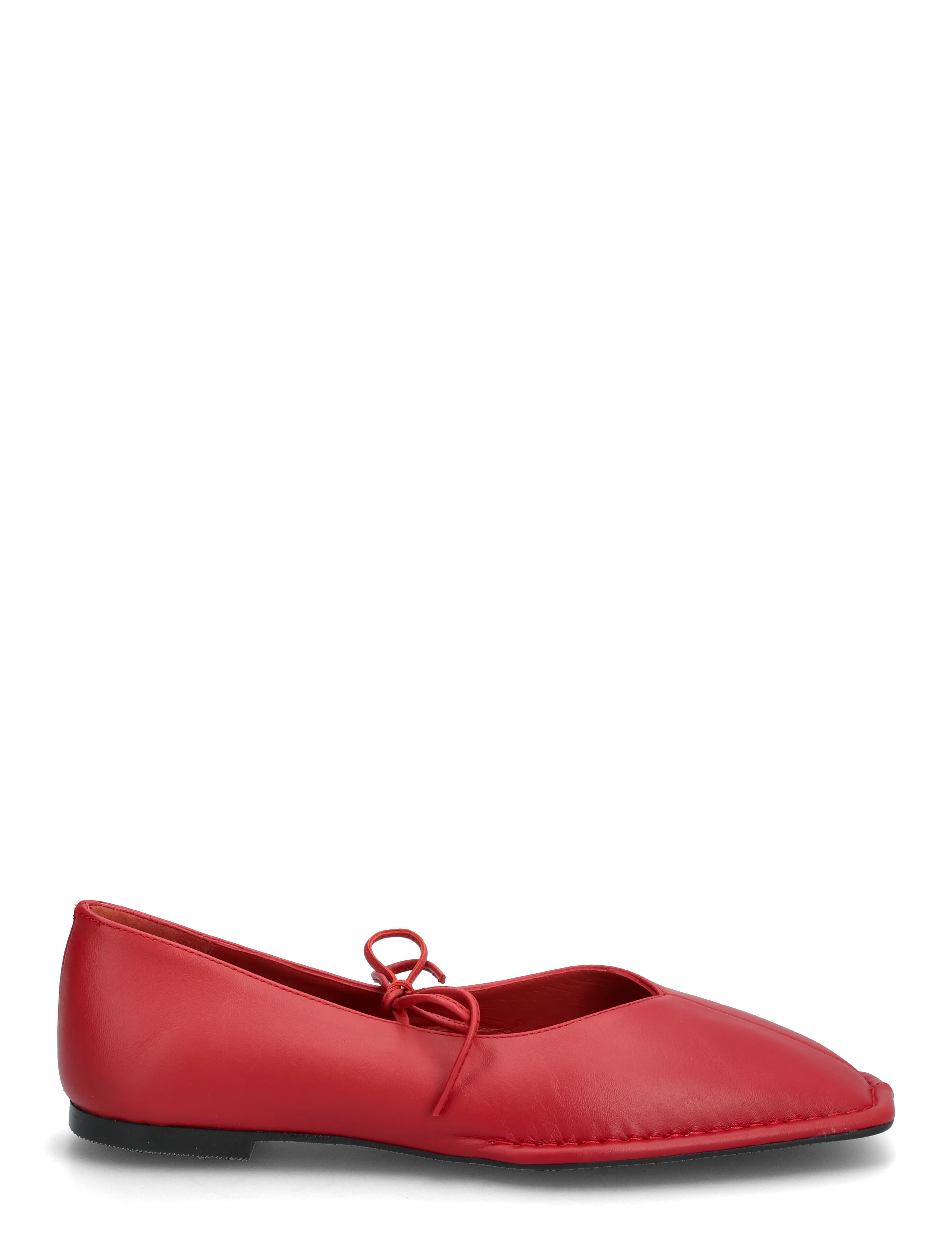ALOHAS - Sway Burgundy Leather Ballet Flats - erityistilaisuudet - red - 1