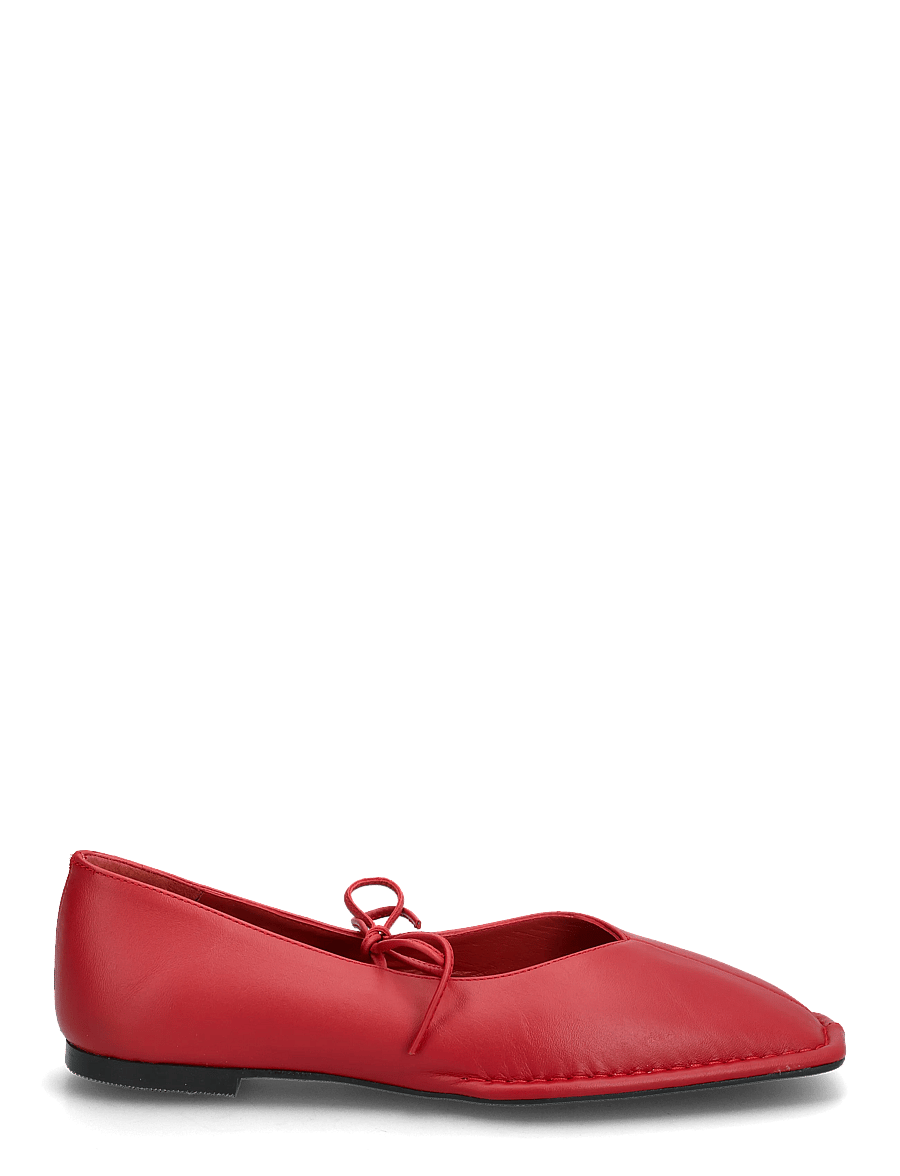 ALOHAS - Sway Burgundy Leather Ballet Flats - erityistilaisuudet - red - 1