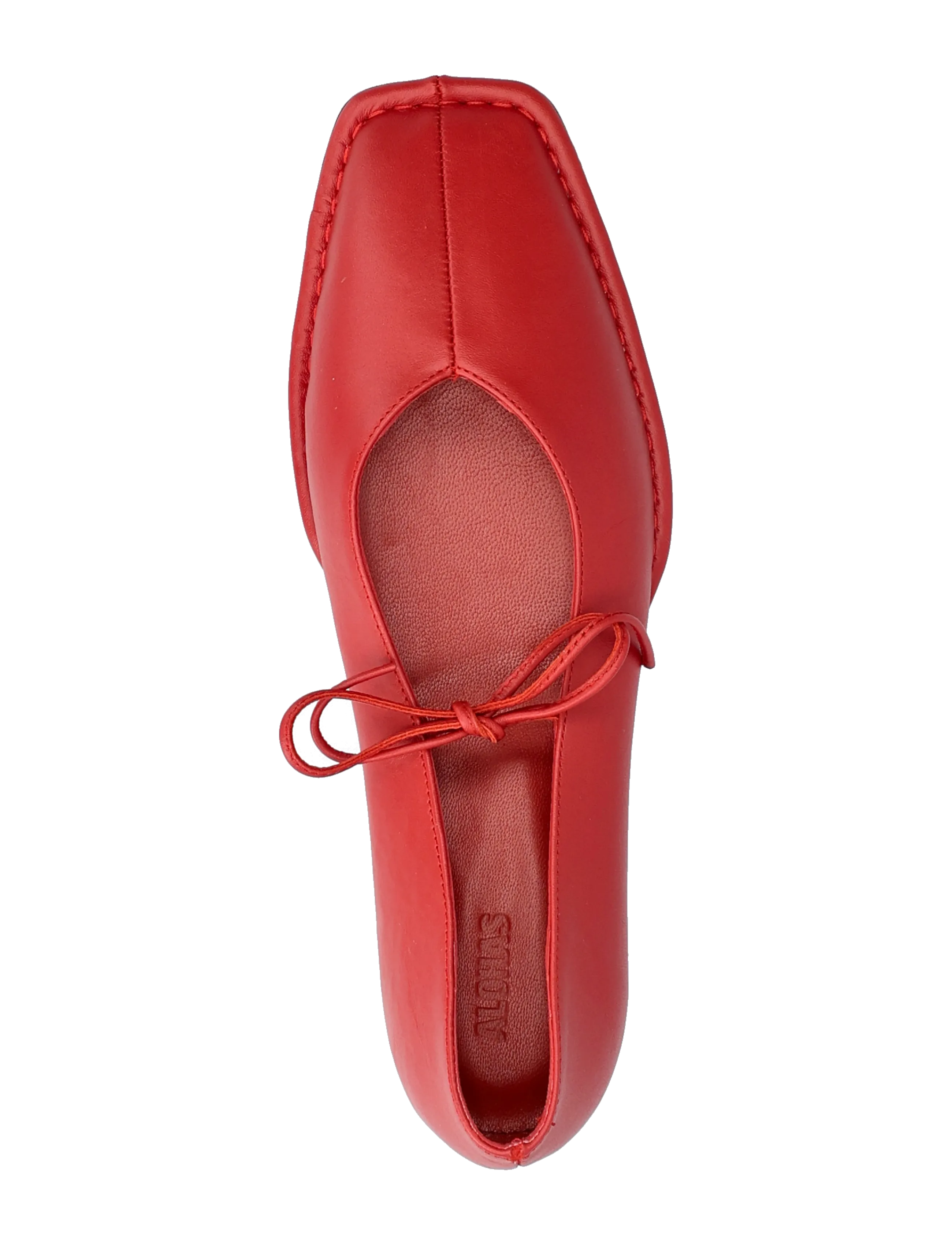 ALOHAS - Sway Burgundy Leather Ballet Flats - erityistilaisuudet - red - 3