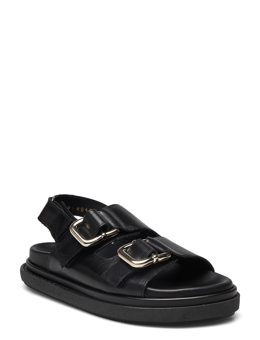 ALOHAS - Harper Cream Leather Sandals - platta sandaler - black - 1