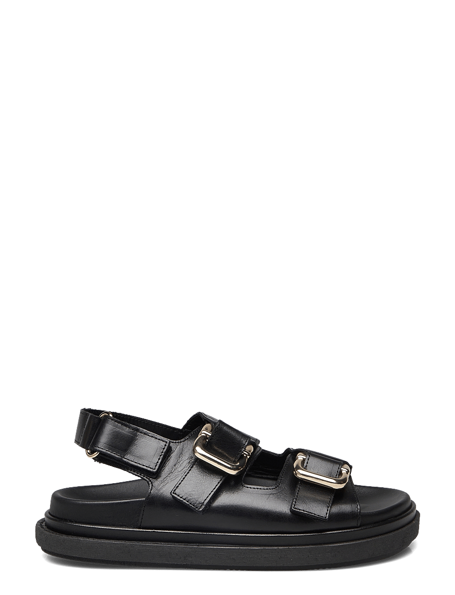 ALOHAS - Harper Cream Leather Sandals - platta sandaler - black - 2