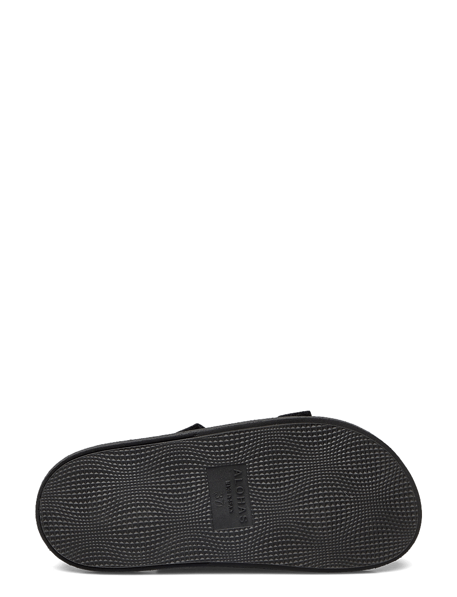 ALOHAS - Harper Cream Leather Sandals - platta sandaler - black - 5