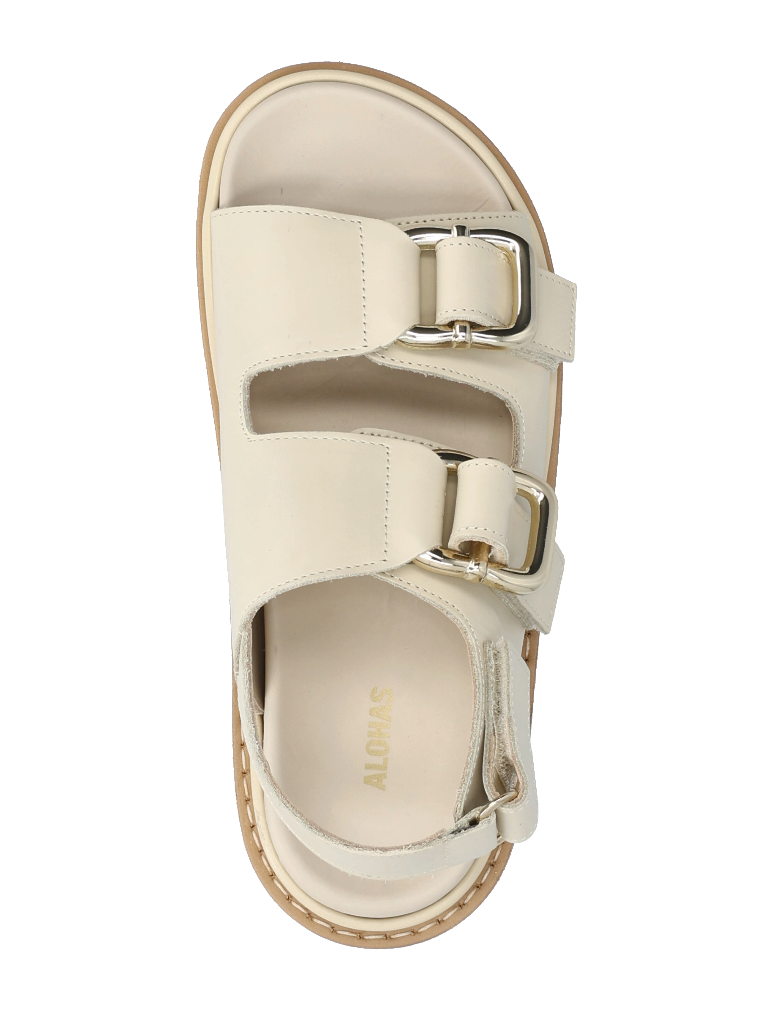 ALOHAS - Harper Black Sandal - flat sandals - cream - 4