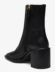 ALOHAS - Francesca Black Leather Ankle Boots - enkellaarsjes met hak - black - 3