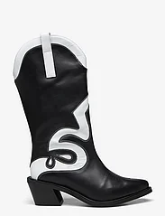 ALOHAS - Mount Texas Black White Leather Boots - cowboyboots - black - 1