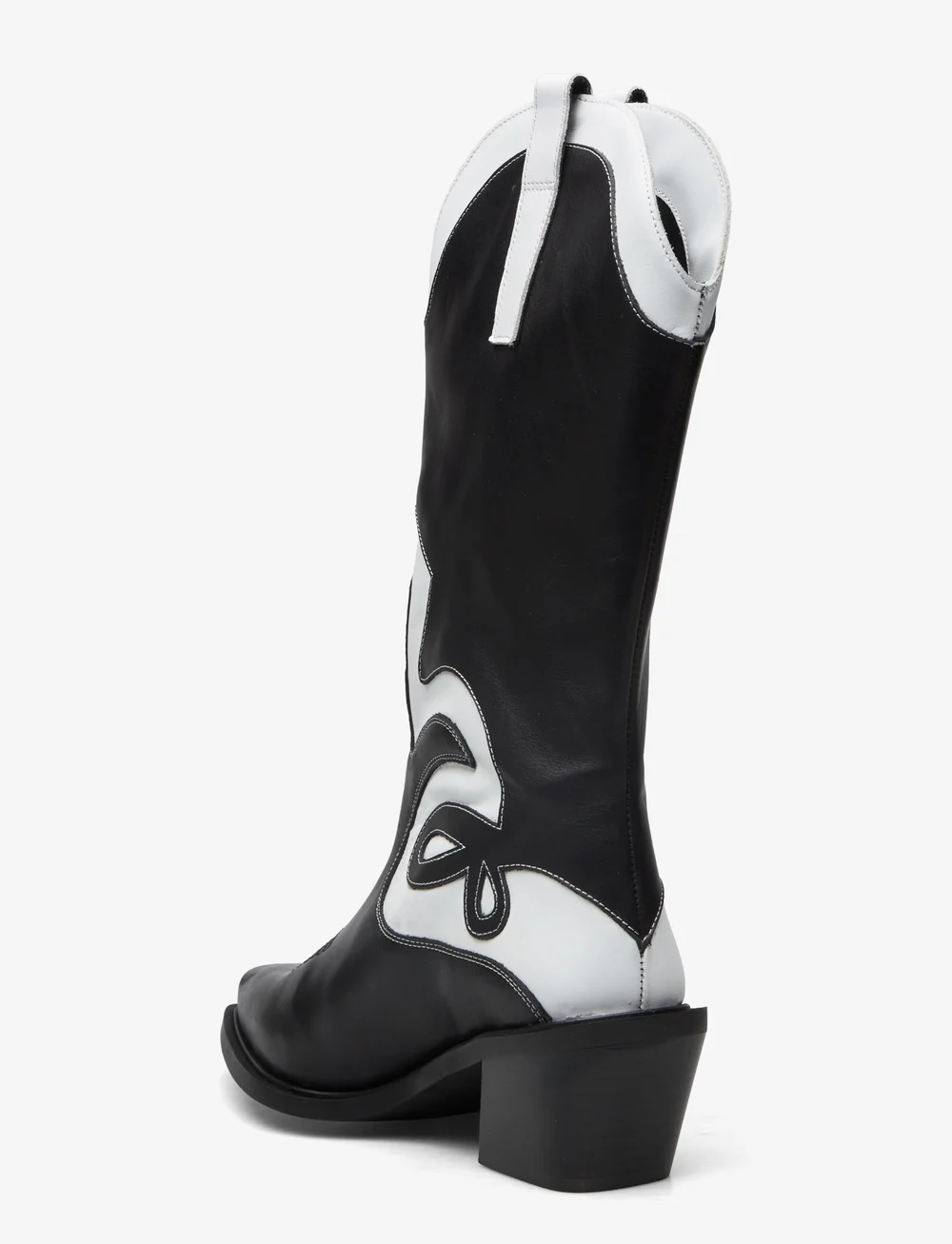 Black and white western boots sales