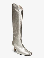 ALOHAS - Billy Shimmer Silver Leather Boots - lange stiefel - silver - 0