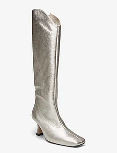 Billy Shimmer Silver Leather Boots, ALOHAS