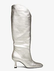 ALOHAS - Billy Shimmer Silver Leather Boots - lange stiefel - silver - 1