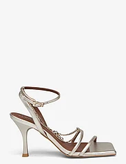 ALOHAS - Straps Chain Shimmer Silver Leather Sandals - peoriided outlet-hindadega - silver - 1