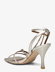 ALOHAS - Straps Chain Shimmer Silver Leather Sandals - peoriided outlet-hindadega - silver - 2