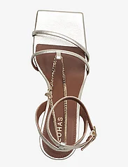 ALOHAS - Straps Chain Shimmer Silver Leather Sandals - festkläder till outletpriser - silver - 3