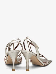 ALOHAS - Straps Chain Shimmer Silver Leather Sandals - peoriided outlet-hindadega - silver - 4