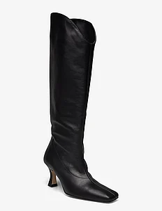 Billy Black Leather Boots, ALOHAS