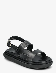 Lorelei Black Leather Sandals, ALOHAS