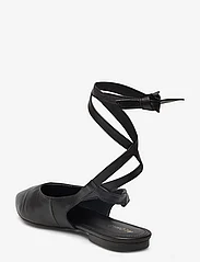 ALOHAS - Ribbon Black Leather Ballet Flats - party wear at outlet prices - black - 2
