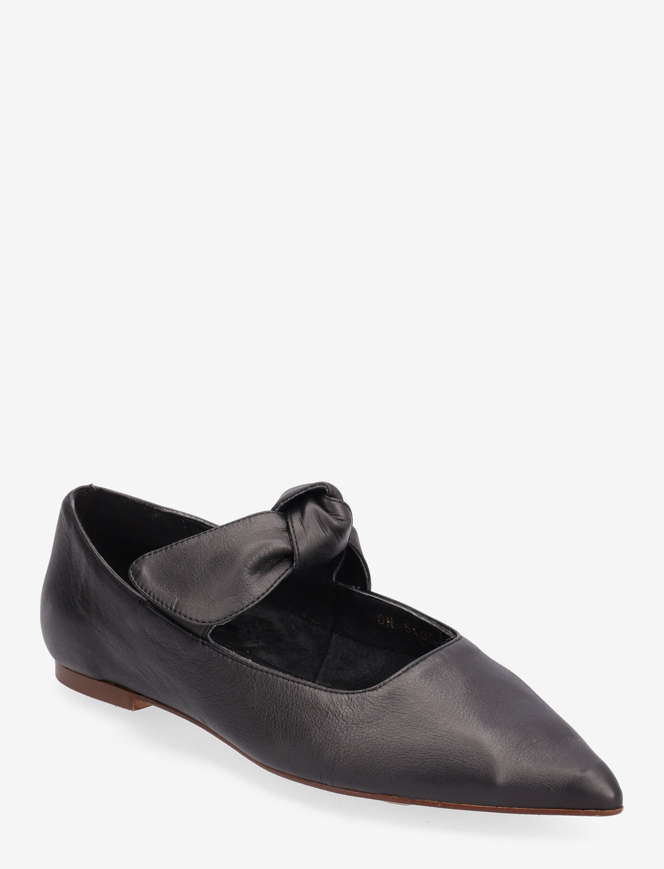 ALOHAS - Fossil Black Leather Ballet Flats - ballīšu apģērbs par outlet cenām - black - 0