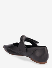 ALOHAS - Fossil Black Leather Ballet Flats - festtøj til outletpriser - black - 2