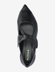 ALOHAS - Fossil Black Leather Ballet Flats - festkläder till outletpriser - black - 3