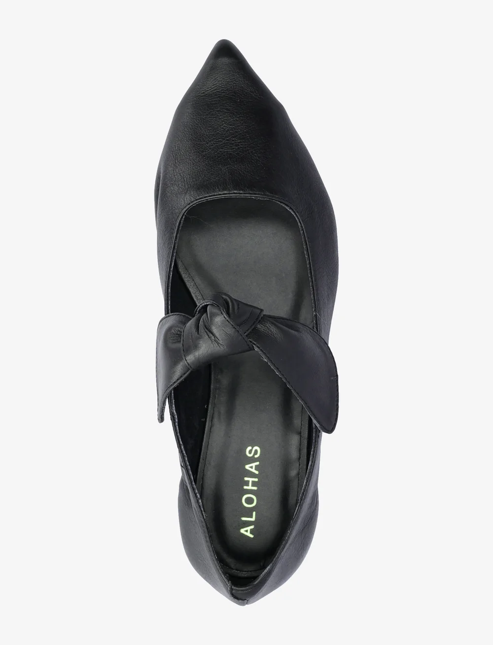 ALOHAS Fossil Black Leather Ballet Flats ballerinas einkaufen bei Booztlet