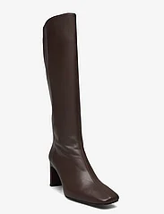 ALOHAS - Isobel Coffee Brown Leather Boots - knee high boots - brown - 0