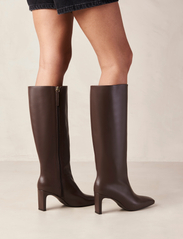 ALOHAS - Isobel Coffee Brown Leather Boots - knee high boots - brown - 6