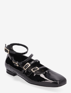 Luke Onix Black Leather Ballet Flats, ALOHAS