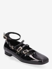 Luke Onix Black Leather Ballet Flats - ONIX BLACK