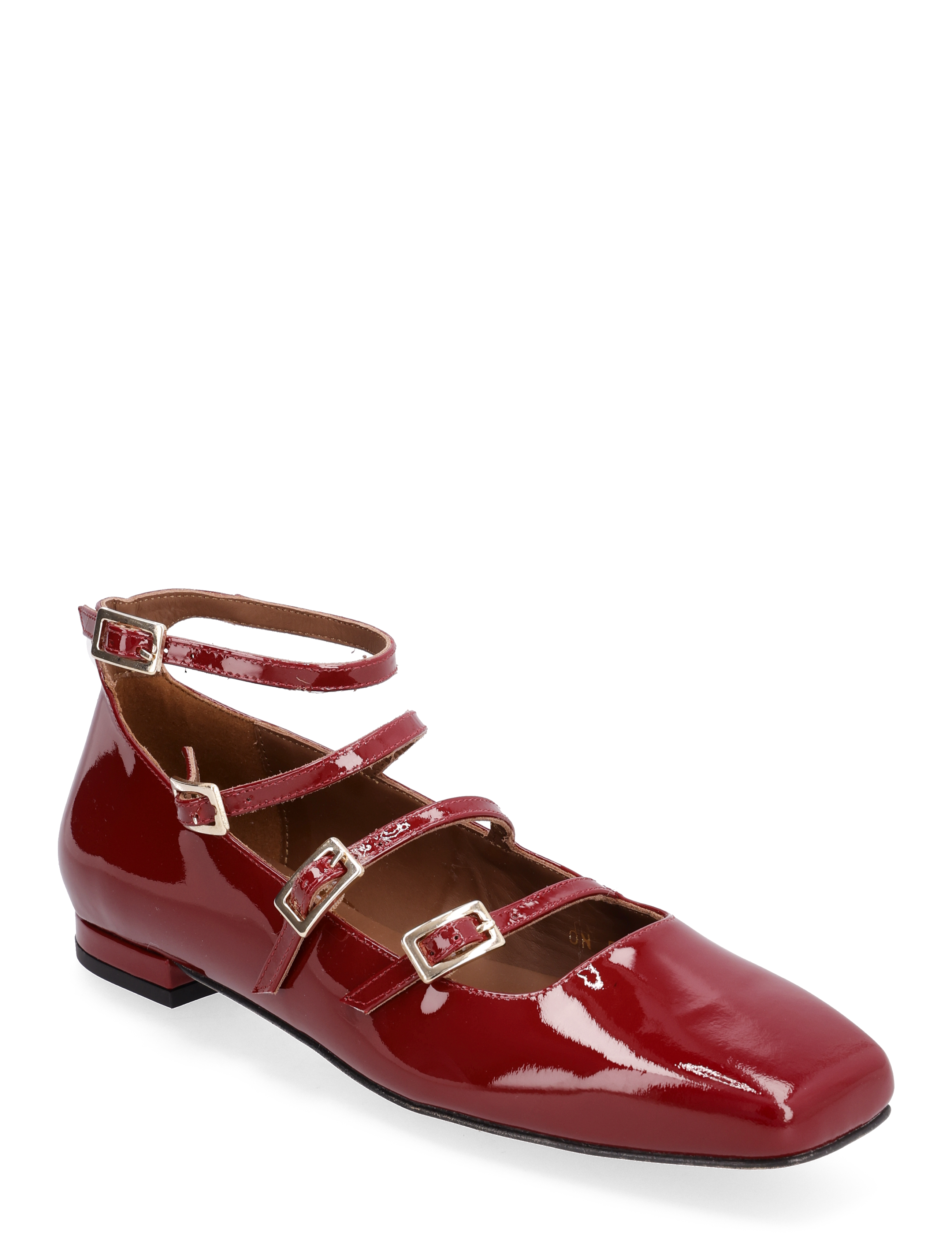 ALOHAS Luke Leather Ballet Flats, 39, Schuhe, Burgunderrot - Mary Jane Shoe, Frauen