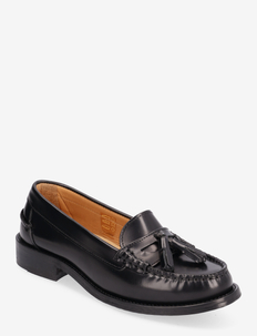 Terrane Black Leather Loafers, ALOHAS
