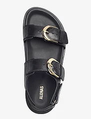 ALOHAS - Leone Black Leather Sandals - flache sandalen - black - 3