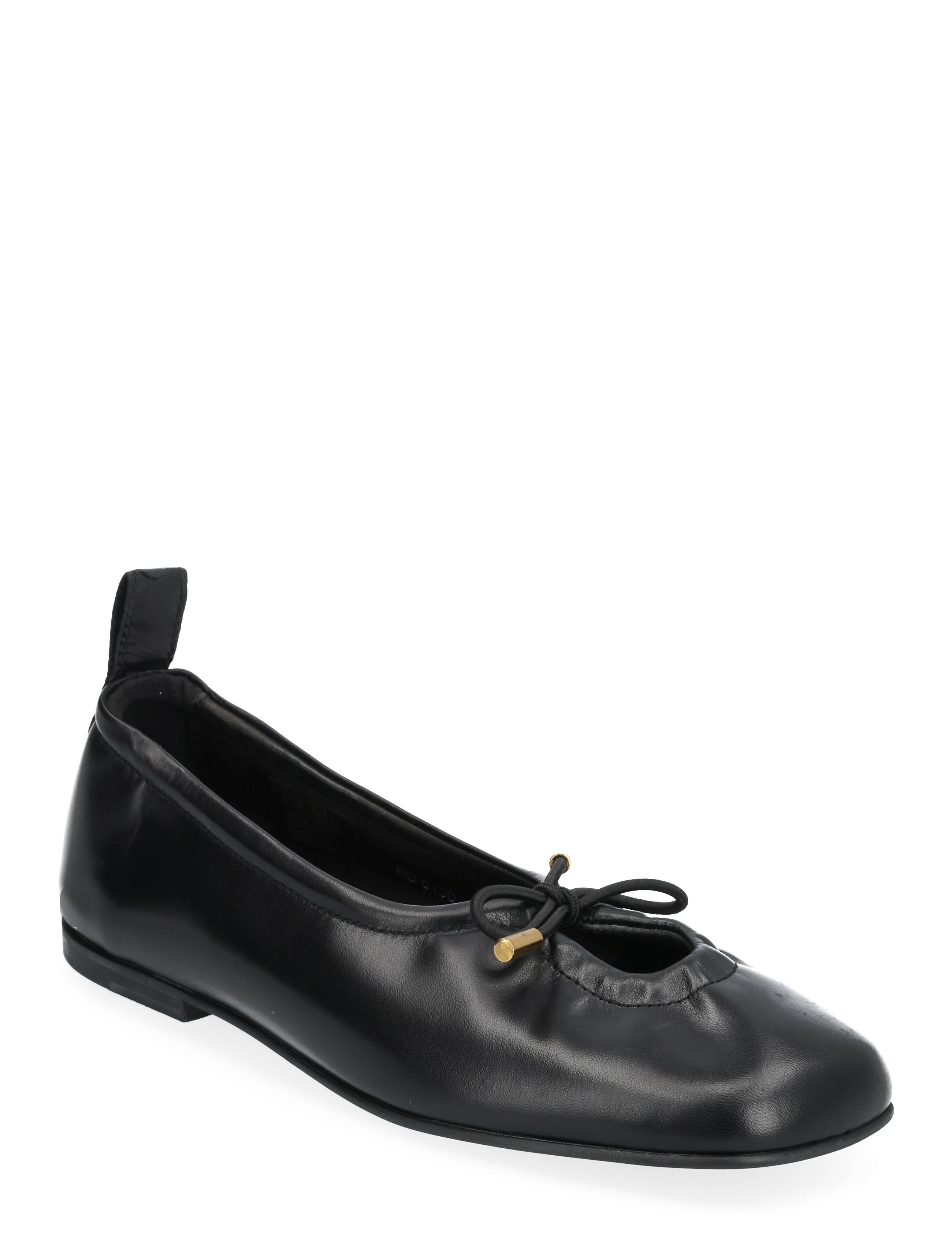 ALOHAS Rosalind Black Leather Ballet Flats - Ballerinas - BLACK / black