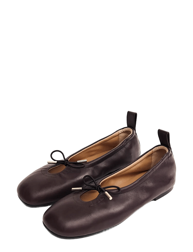 ALOHAS - Rosalind Black Leather Ballet Flats - besondere anlässe - brown - 1