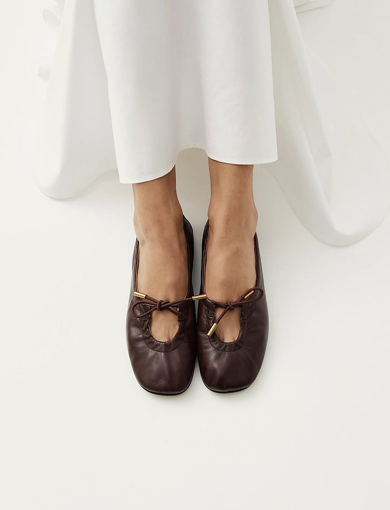 ALOHAS - Rosalind Black Leather Ballet Flats - besondere anlässe - brown - 5