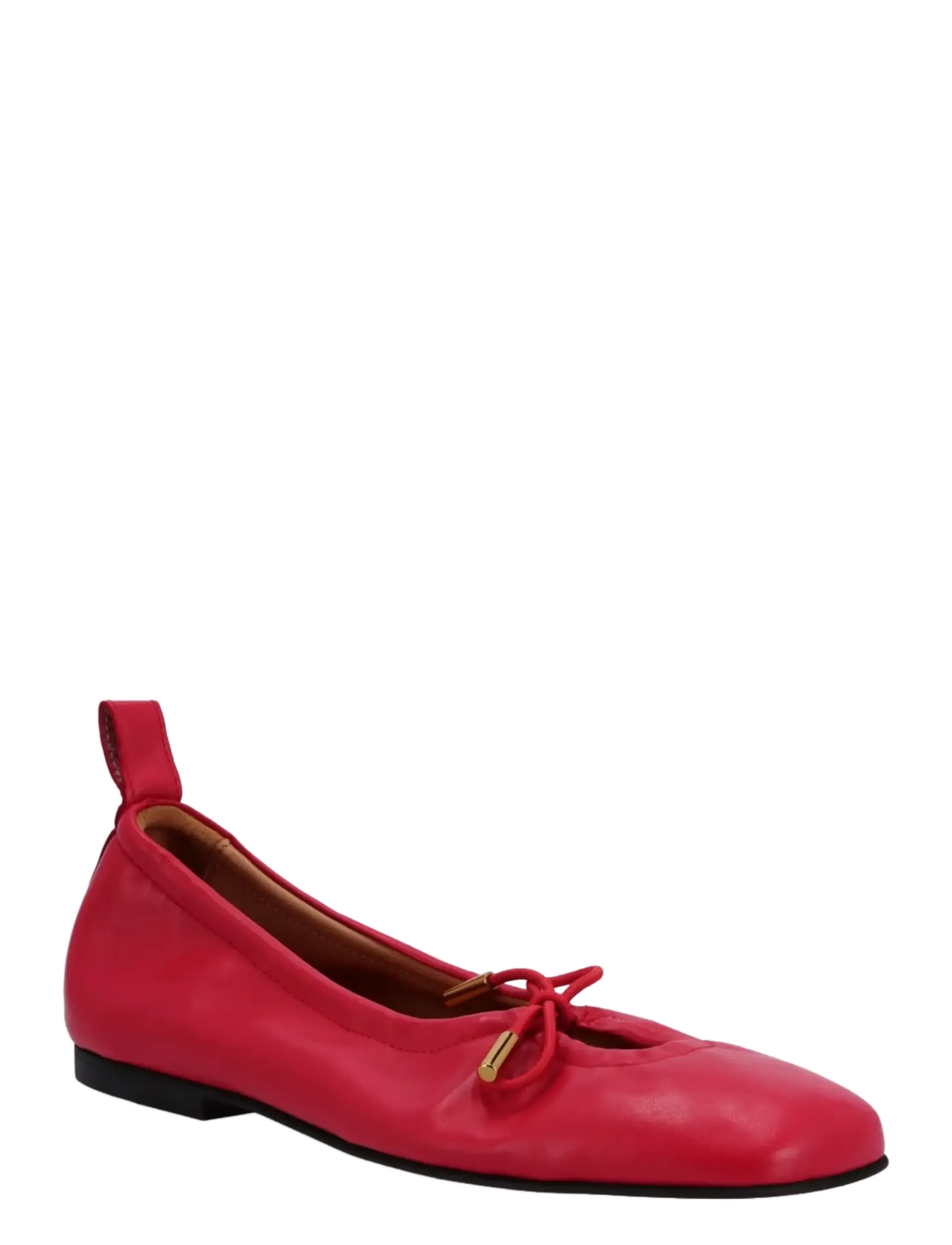 Rosalind Red Leather Ballet Flats - RED